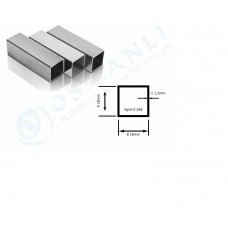 Alüminyum Kutu Profil 18mm X 18mm Et Kalınlık 1.5mm